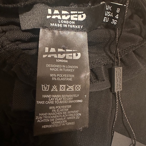 JADED LONDON Fatale Maxi Dress in Midnight Black UK 8 US 4 - Picture 12 of 12